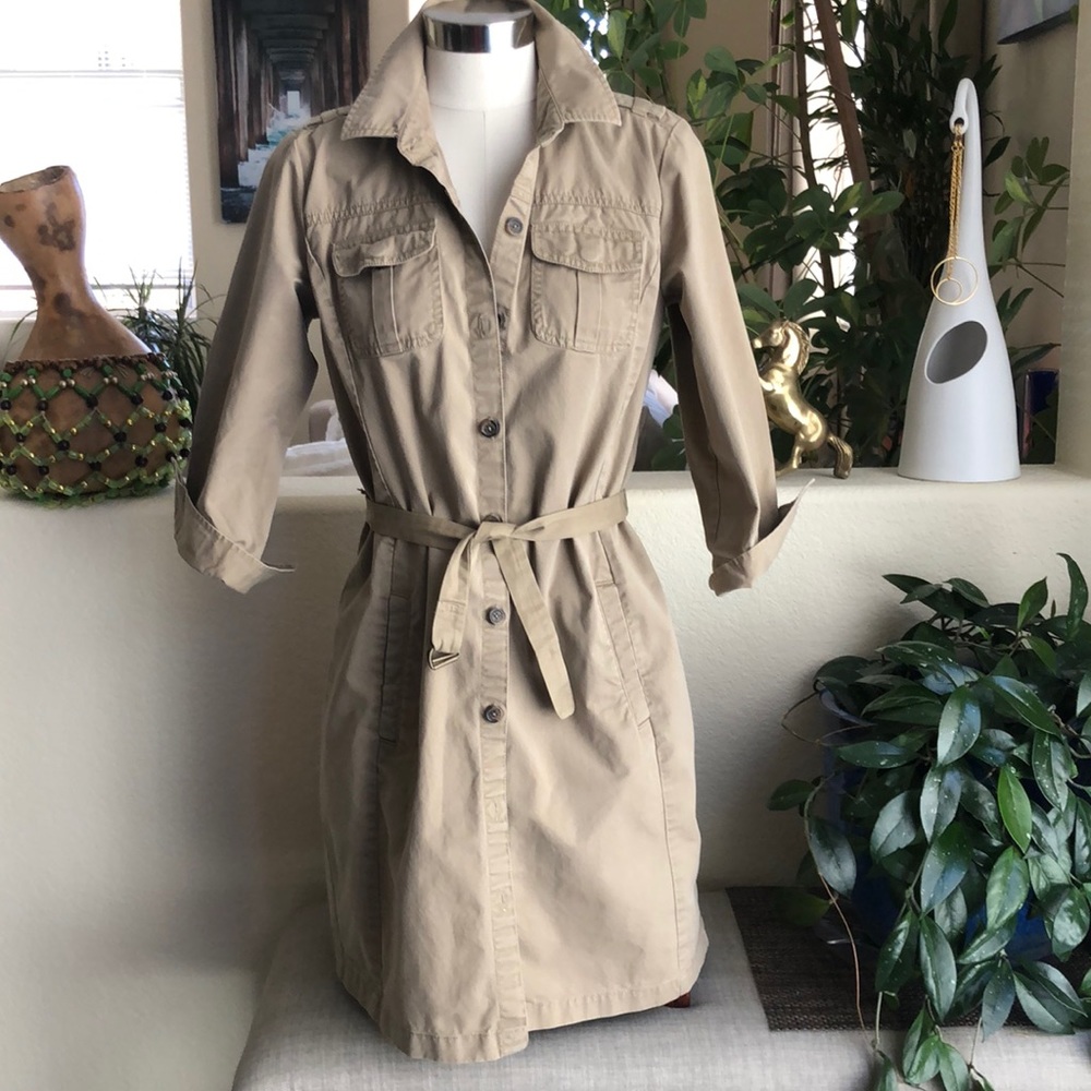 Tommy Hilfiger khaki utility dress perfect cond.
